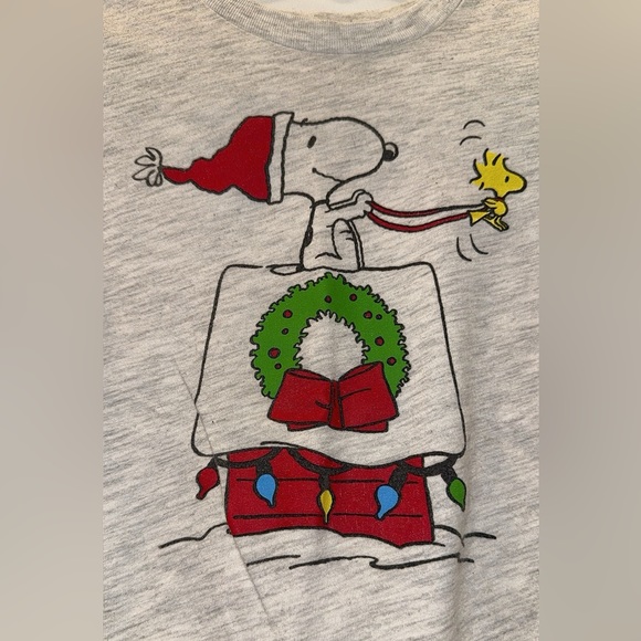 Jumping beans Peanuts Snoopy Christmas boys 24 month gray T-shirt - Picture 2 of 4